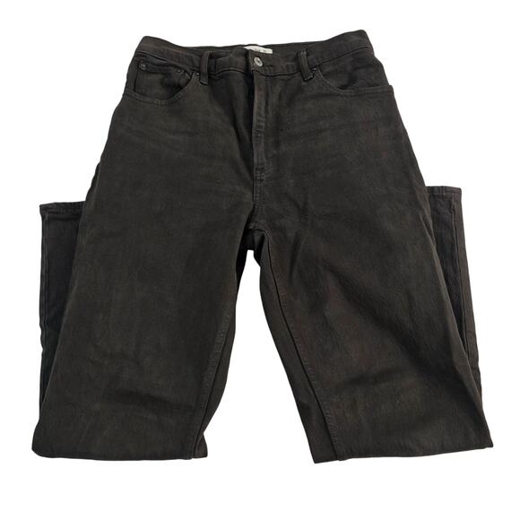 Abercrombie & Fitch Denim - abercrombie 90's straight ultra high‎ rise jeans 27/4 womens dark denim 6834